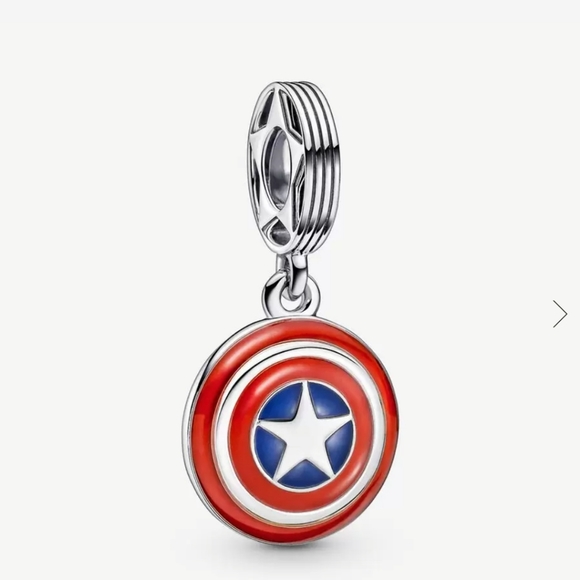 Marvel The Avengers Captain America Shield Dangle Charm - Picture 1 of 5